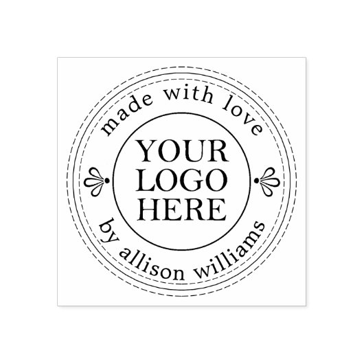 手作り素朴スモールビジネスロゴ ラバースタンプ (インプリント)