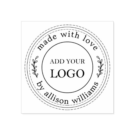 手作り素朴スモールビジネスロゴ ラバースタンプ (インプリント)