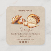 手作り素朴ソース生地スターターの指示 スクエア名刺 (裏面)