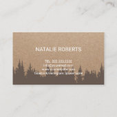 手作り素朴ミニマリストパインフォレストクラフト 名刺 (裏面)