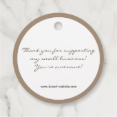 手作り素朴天然紙シンプルロゴテンプレート フェイバータグ (裏面)