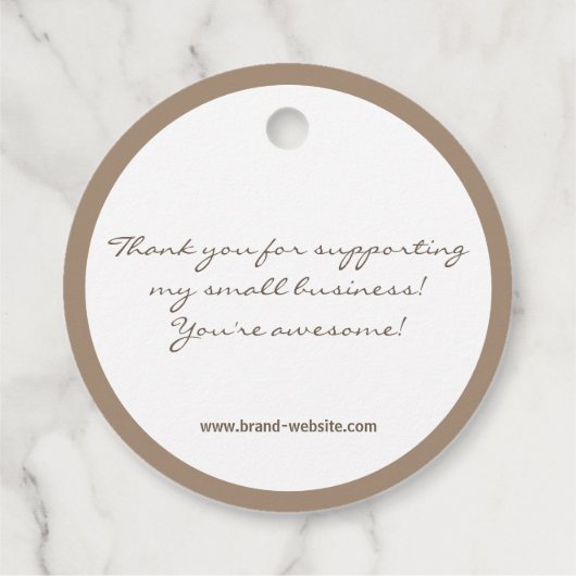 手作り素朴天然紙シンプルロゴテンプレート フェイバータグ (裏面)