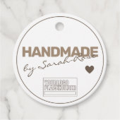 手作り素朴天然紙シンプルロゴテンプレート フェイバータグ (正面)