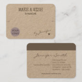 手作り素朴天然紙ブレスレットホルダー 名刺 (正面/裏面)