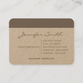 手作り素朴天然紙ブレスレットホルダー 名刺 (裏面)