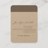 手作り素朴天然紙ヘアークリップホルダー 名刺 (裏面)