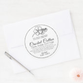 手作り綿糸編み綿糸製品 ラウンドシール (封筒)