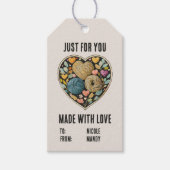 手作り編み物かぎ名前をカスタムするギフトラベル ギフトタグ (正面)