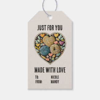 手作り編み物かぎ名前をカスタムするギフトラベル ギフトタグ