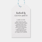 手作り編み物クラフトブルーソックス ギフトタグ (裏面)