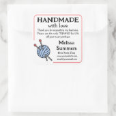 手作り編み物クーポン スクエアシール (バッグ)