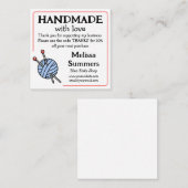 手作り編み物クーポン スクエア名刺 (正面/裏面)