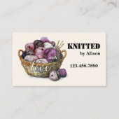手作り編み物工芸品ウール 名刺 (正面)