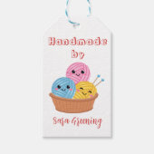 手作り編み物気にラベル、ラベル、私が作った、 ギフトタグ (正面)