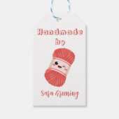 手作り編み物気にラベル、ラベル、私が作った、 ギフトタグ (正面)