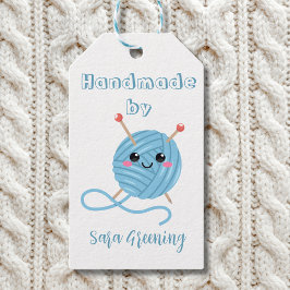 手作り編み物気にラベル、ラベル、私が作った、 ギフトタグ