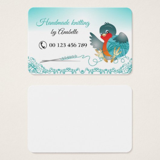 手作り編み物 (正面&裏面)