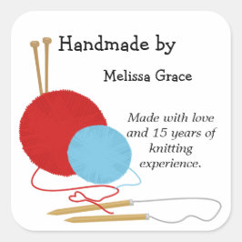 手作り編み物 スクエアシール