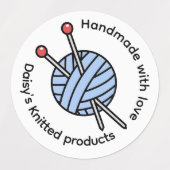 手作り編み物 パーソナライズされた ラベル (デザイン1)