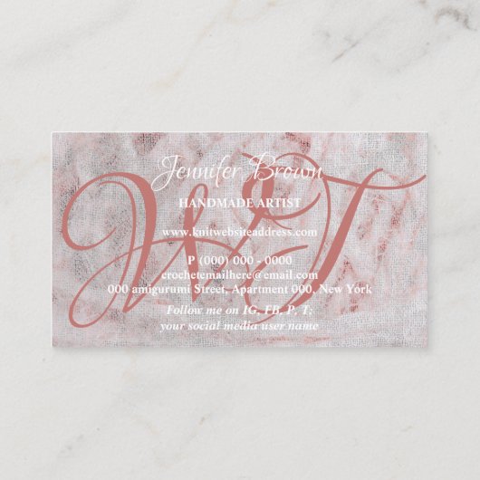 手作り編み編み編み編み編 名刺 (裏面)