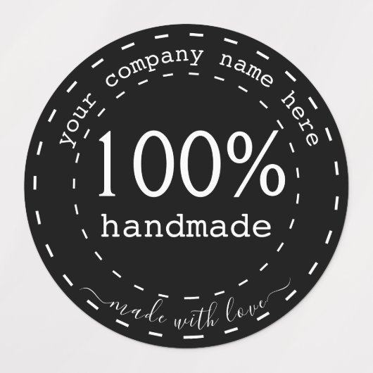 手作り編集可能パーソナライズされたラウンド ラベル (デザイン2)