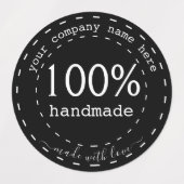 手作り編集可能パーソナライズされたラウンド ラベル (デザイン1)