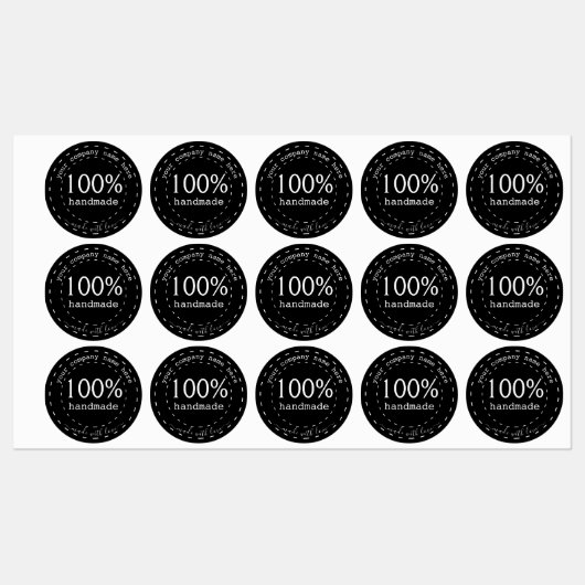 手作り編集可能パーソナライズされたラウンド ラベル (シート)