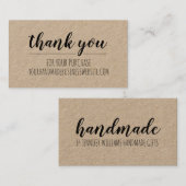 手作り職人クラフトビジネスサンキューカード 名刺 (正面/裏面)