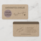 手作り自然素朴紙手作り名 名刺 (正面/裏面)