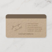 手作り自然素朴紙手作り名 名刺 (裏面)