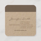 手作り自素朴然紙スタッドイヤリングホルダ スクエア名刺 (裏面)