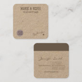 手作り自素朴然紙スタッドイヤリングホルダ スクエア名刺 (正面/裏面)