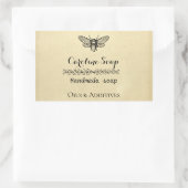 手作り蜂蜜石鹸ラベル 長方形シール (バッグ)