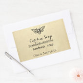 手作り蜂蜜石鹸ラベル 長方形シール (封筒)