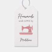 手作り裁縫アーティザンクラフターキルターピンクラベル ギフトタグ (正面)