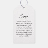 手作り裁縫アーティザンクラフターキルターラベルラベル ギフトタグ (裏面)