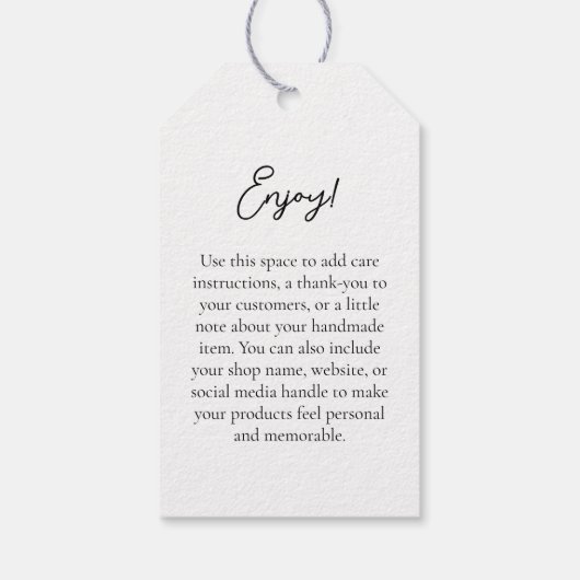 手作り裁縫アーティザンクラフターキルターラベルラベル ギフトタグ (裏面)