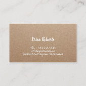 手作り裁縫クラフト素朴クラフト 名刺 (裏面)