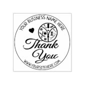手作り裁縫スモールビジネスサンキュー ラバースタンプ (インプリント)