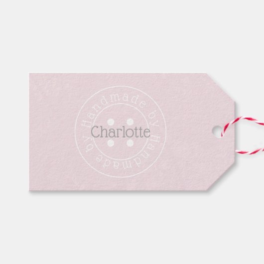 手作り裁縫ボタンギフトラベル ギフトタグ (正面(横))