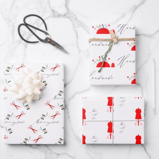 手作り裁縫品揃え ラッピングペーパーシート (正面)