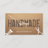 手作り裁縫工芸品ヴィンテージ段ボール 名刺 (正面)