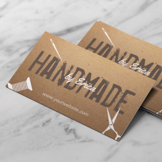 手作り裁縫工芸品ヴィンテージ段ボール 名刺