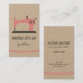 手作り裁縫機カスタム械タイポグラフィ 名刺 (正面/裏面)