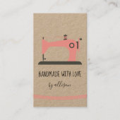 手作り裁縫機カスタム械タイポグラフィ 名刺 (正面)