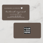 手作り製品の職人技は茶色 名刺 (正面/裏面)