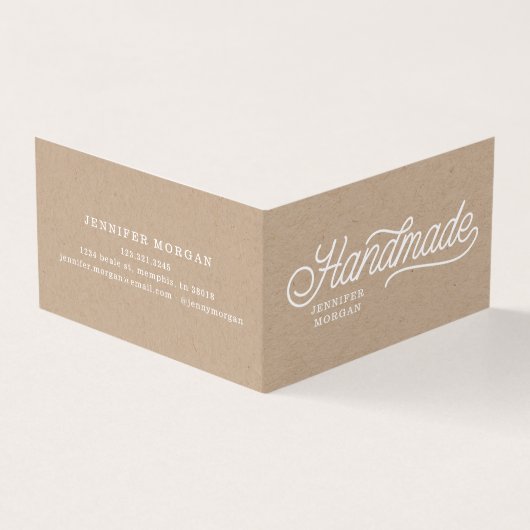 手作り製品クラフト折り畳み名刺 名刺 (外部)