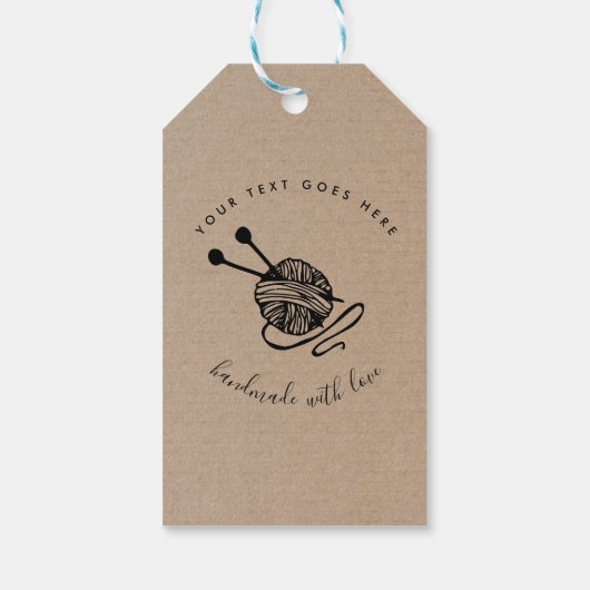 手作り製品クラフト編み物 ギフトタグ (裏面)