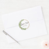 手作り製品シンプルトレンディーフローラリース ラウンドシール (封筒)