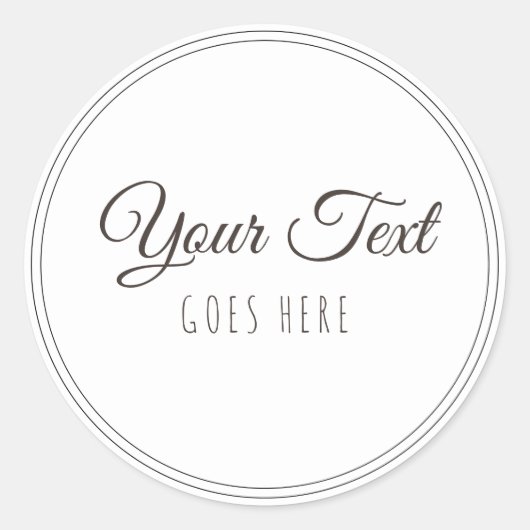 手作り製品シンプルトレンディーモダン ラウンドシール (正面)